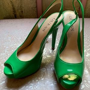 Green Guess High Heels